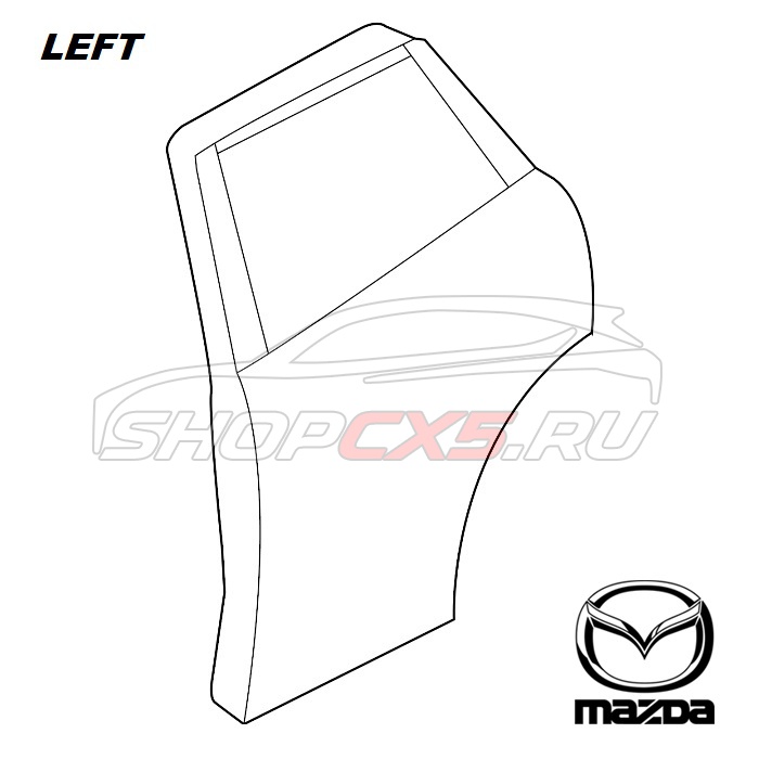 Дверь задняя левая Mazda CX-5 (2011-2017) Mazda CX-5 Shop - авто запчасти, расходные материалы и аксессуары для Mazda CX-5 | shopcx5.ru