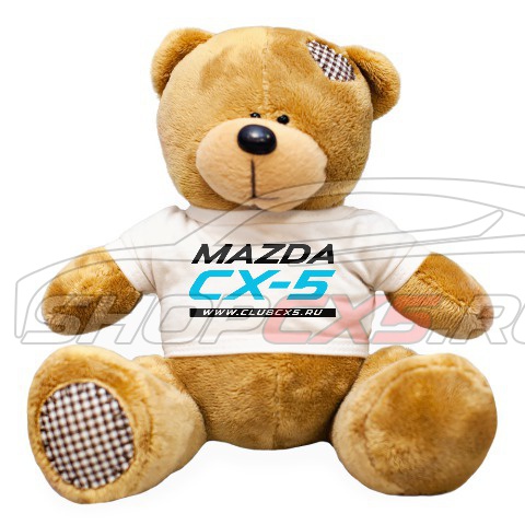 Плюшевый мишка Тедди с логотипом клуба №1 Mazda CX-5 Shop - авто запчасти, расходные материалы и аксессуары для Mazda CX-5 | shopcx5.ru