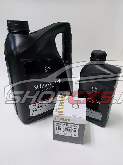 Комплект ТО-0 (5 тыс.км) для Mazda CX-5 (двигатель 2.2D) с маслом Mazda Original Oil Supra DPF 0W30 Mazda CX-5 Shop - авто запчасти, расходные материалы и аксессуары для Mazda CX-5 | shopcx5.ru