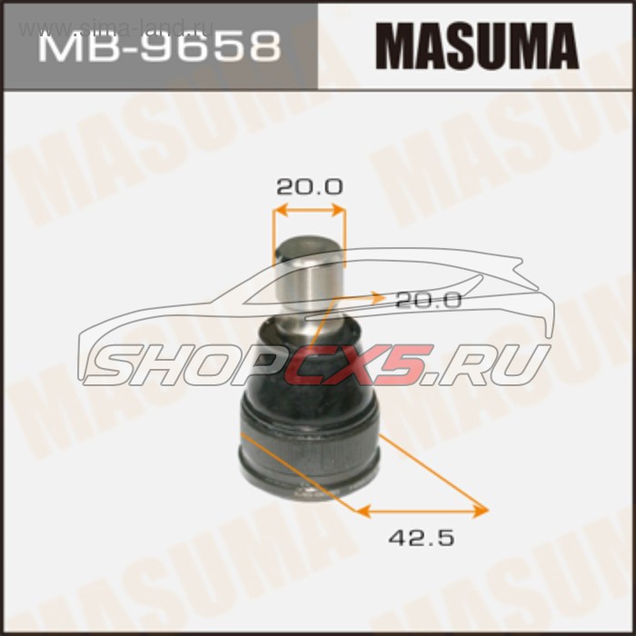 Шаровая опора переднего рычага Mazda CX-5 (2011-2017) Masuma Mazda CX-5 Shop - авто запчасти, расходные материалы и аксессуары для Mazda CX-5 | shopcx5.ru