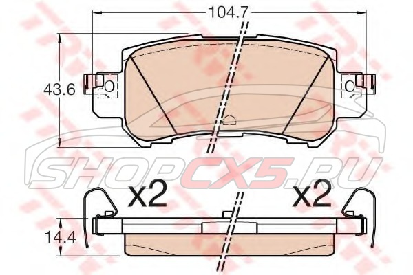 Колодки тормозные задние Mazda CX-5 TRW (2011-2015) Mazda CX-5 Shop - авто запчасти, расходные материалы и аксессуары для Mazda CX-5 | shopcx5.ru