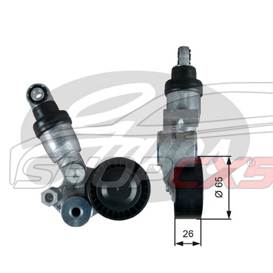 Ролик натяжитель ремня Mazda CX-5 2.0/2.5 (2011-по н.в) Gates в сборе с механизмом натяжения Mazda CX-5 Shop - авто запчасти, расходные материалы и аксессуары для Mazda CX-5 | shopcx5.ru