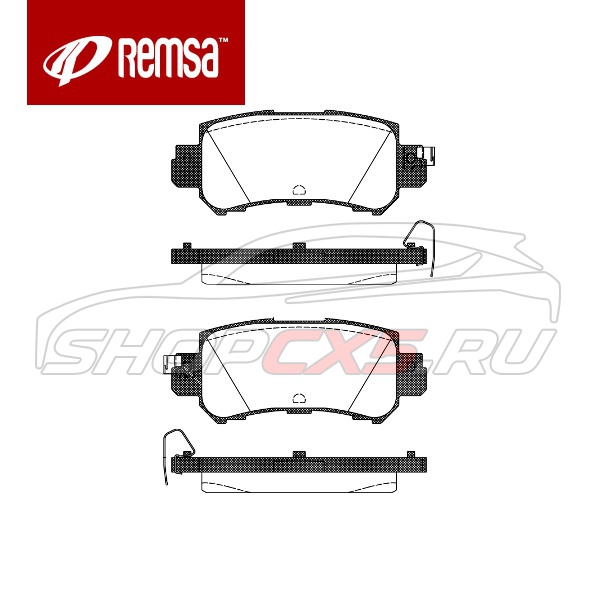 Колодки тормозные задние Mazda CX-5 Remsa (2011-2015) Mazda CX-5 Shop - авто запчасти, расходные материалы и аксессуары для Mazda CX-5 | shopcx5.ru
